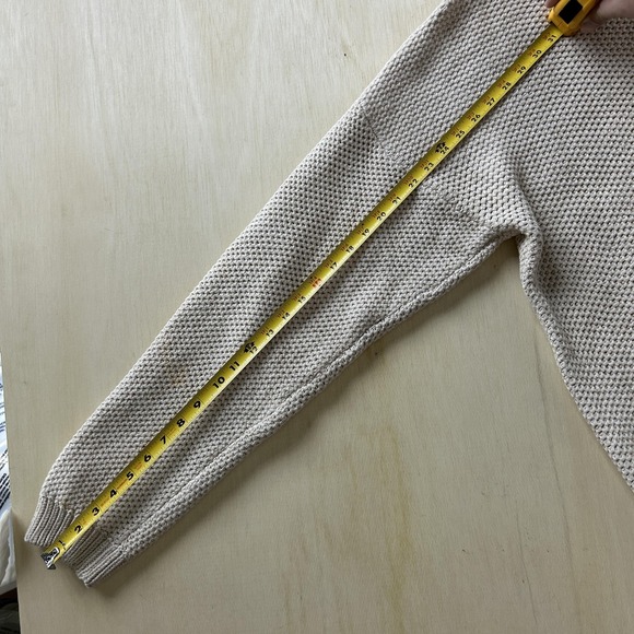 Vintage Eddie Bauer Sweater Mens XL Beige Waffle Knit Cotton Crewneck Pullover - Picture 11 of 12